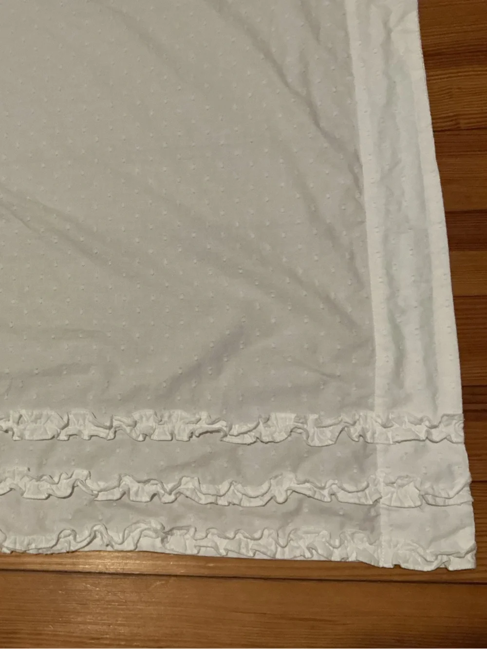 Simply Shabby Chic Crisp White Dotted Swiss Panel